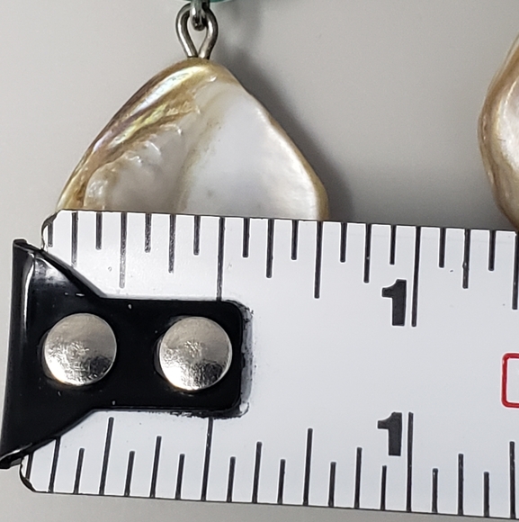 Natural Shell Drop Earrings - Picture 7 of 8